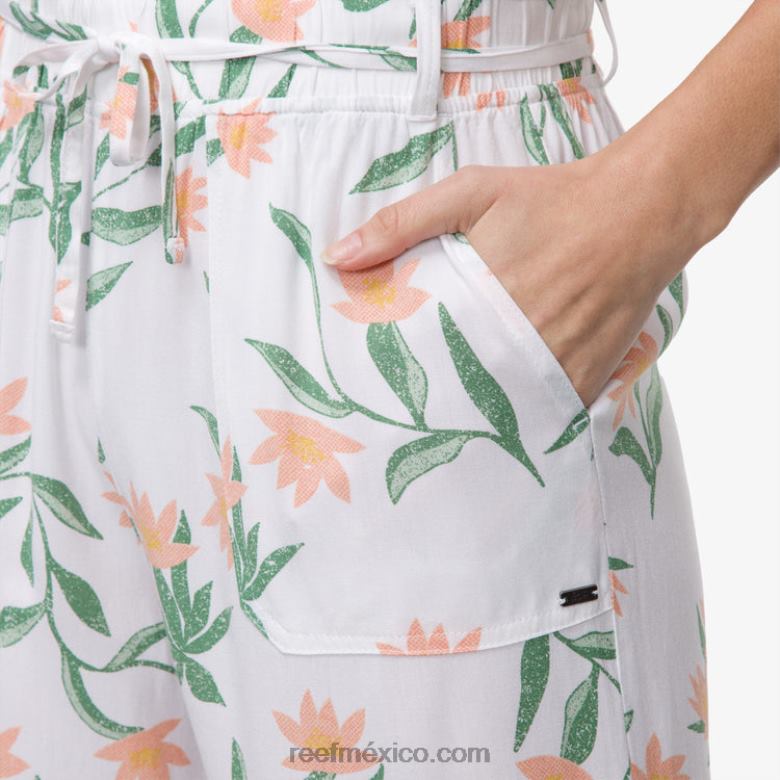 pantalón paperbag esperanza Reef mujer blanco brillante B4FFZ291