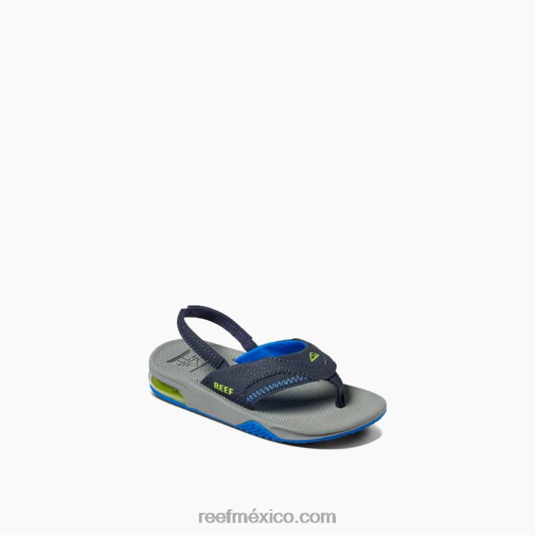 un poco de abanico Reef niños azul marino/lima B4FFZ831